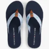 Embroidered Monogram Canvas Flip Flop