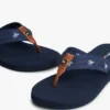Embroidered Monogram Canvas Flip Flop
