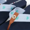 Embroidered Monogram Canvas Flip Flop