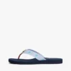 Embroidered Monogram Canvas Flip Flop