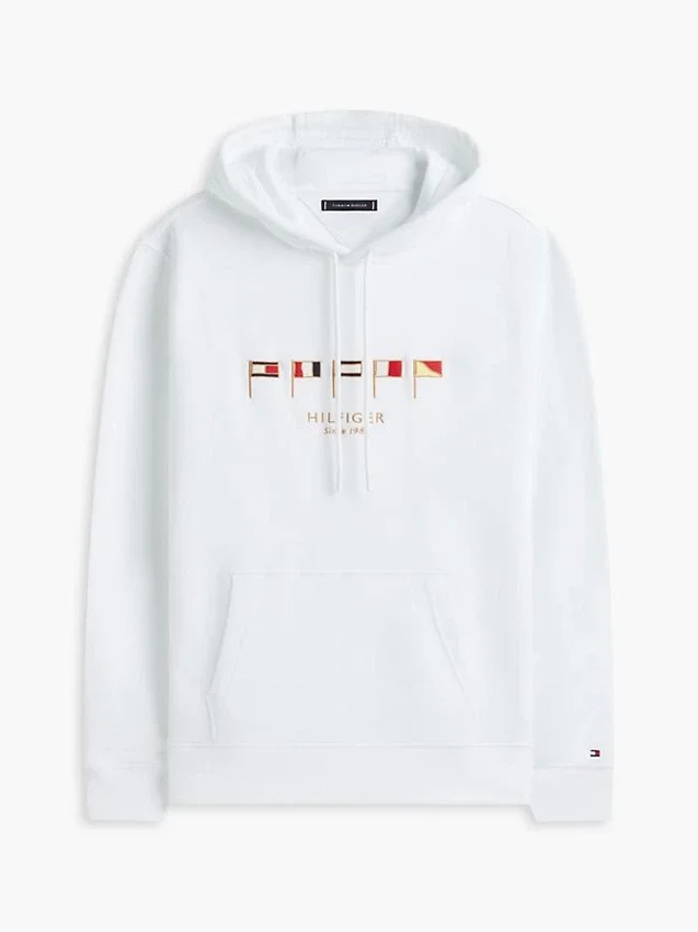 Embroidered Nautical Flag Hoodie Embroidered Nautical Flag Hoodie