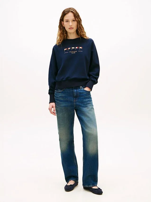Embroidered Nautical Flag Sweatshirt Embroidered Nautical Flag Sweatshirt