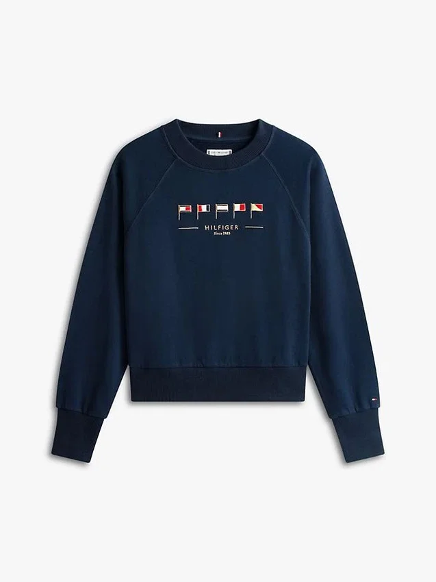 Embroidered Nautical Flag Sweatshirt Embroidered Nautical Flag Sweatshirt