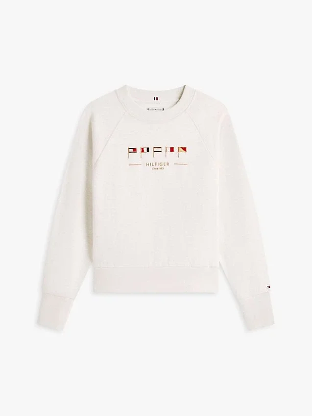 Embroidered Nautical Flag Sweatshirt Embroidered Nautical Flag Sweatshirt