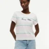 Embroidered Script Logo Striped T-Shirt Embroidered Script Logo Striped T-Shirt