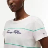 Embroidered Script Logo Striped T-Shirt Embroidered Script Logo Striped T-Shirt