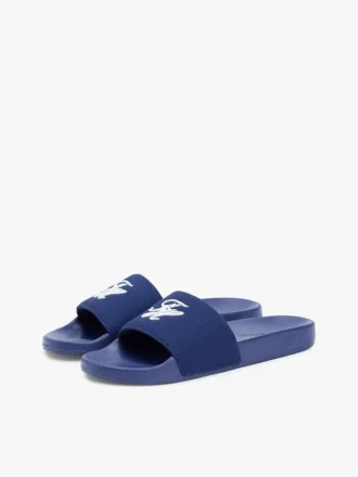Embroidered Script Monogram Pool Slide