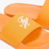 Embroidered Script Monogram Pool Slide