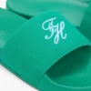 Embroidered Script Monogram Pool Slide