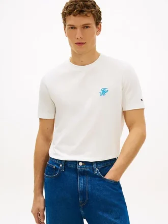 Embroidered Script Monogram T-Shirt