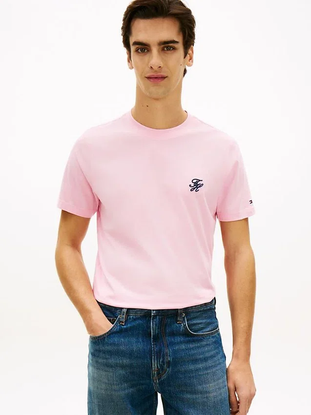 Embroidered Script Monogram T-Shirt Embroidered Script Monogram T-Shirt