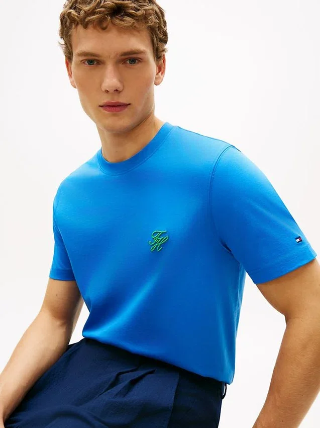Embroidered Script Monogram T-Shirt Embroidered Script Monogram T-Shirt