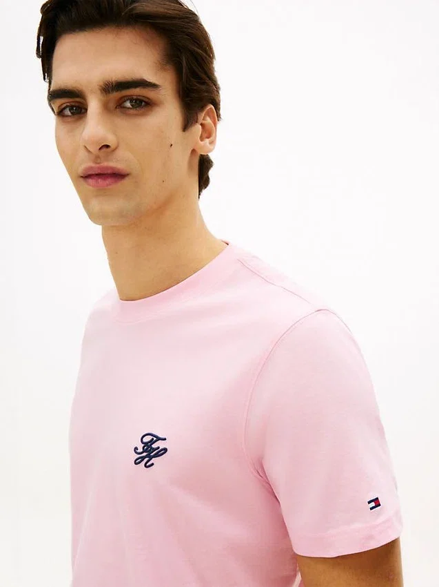 Embroidered Script Monogram T-Shirt Embroidered Script Monogram T-Shirt