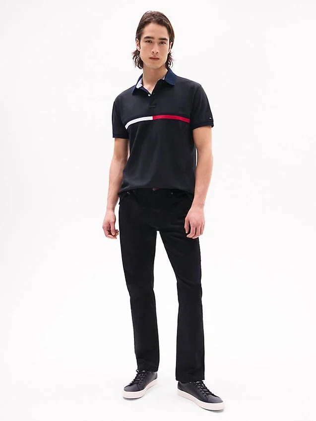 Embroidered Stripe Regular Fit Polo Embroidered Stripe Regular Fit Polo
