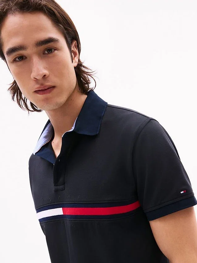 Embroidered Stripe Regular Fit Polo Embroidered Stripe Regular Fit Polo