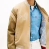 Embroidered Suede Varsity Jacket