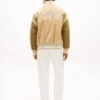 Embroidered Suede Varsity Jacket