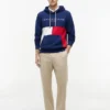 Embroidered Tommy Logo Colorblock Hoodie Embroidered Tommy Logo Colorblock Hoodie