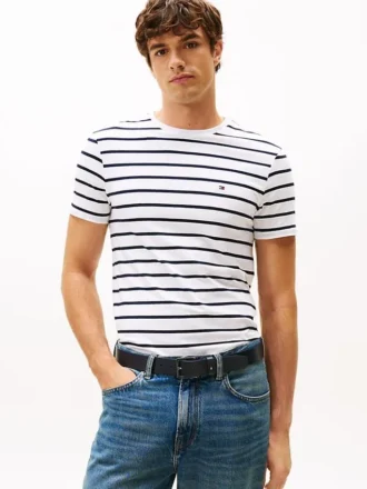 Extra Slim Stripe Stretch-Cotton T-Shirt