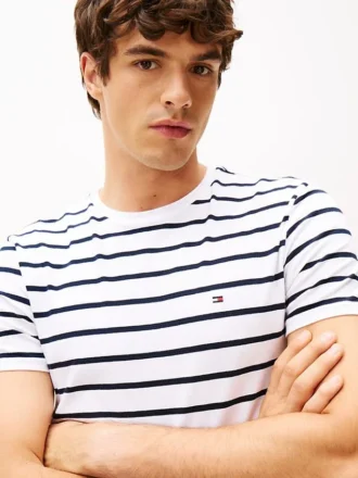 Extra Slim Stripe Stretch-Cotton T-Shirt