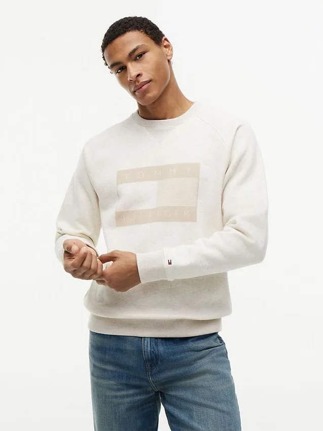 Flag Logo Brushed-Back Raglan Sweatshirt Flag Logo Brushed-Back Raglan Sweatshirt