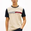 Flag Logo Contrast Sleeve T-Shirt
