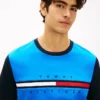 Flag Logo Contrast Sleeve T-Shirt