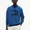 Flag Logo Indigo-Dyed Raglan Sweatshirt