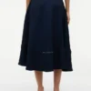 Flag Logo Trim Midi Skirt Flag Logo Trim Midi Skirt