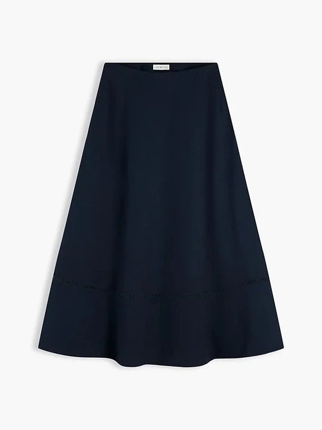 Flag Logo Trim Midi Skirt Flag Logo Trim Midi Skirt