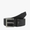 Flag Print Square-Buckle Leather Belt