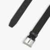 Flag Print Square-Buckle Leather Belt