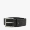 Flag Print Square-Buckle Leather Belt