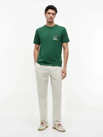 Floral Flag Logo Pocket T-Shirt