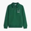Floral Logo Quarter-Zip Polo Sweatshirt
