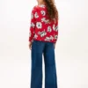 Floral Print Crepe Pullover Top Floral Print Crepe Pullover Top