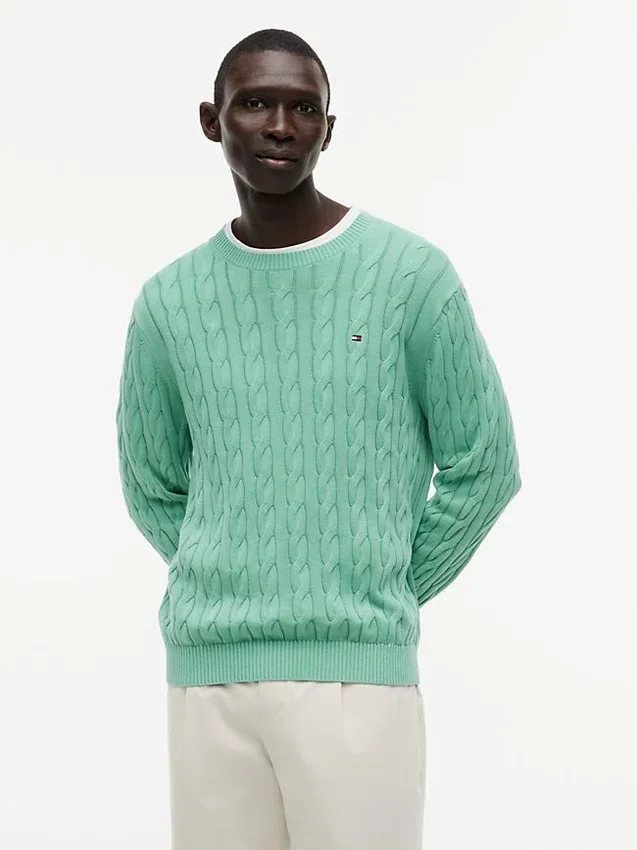 Garment-Dyed Cable Knit Sweater Garment-Dyed Cable Knit Sweater