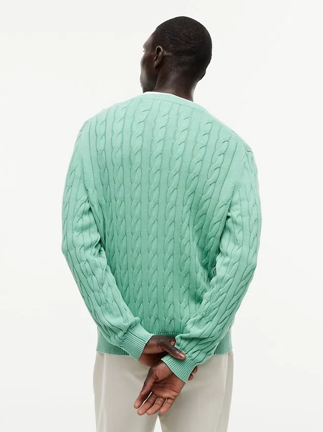 Garment-Dyed Cable Knit Sweater Garment-Dyed Cable Knit Sweater