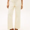 Garment-Dyed High-Rise Wide Leg Jean