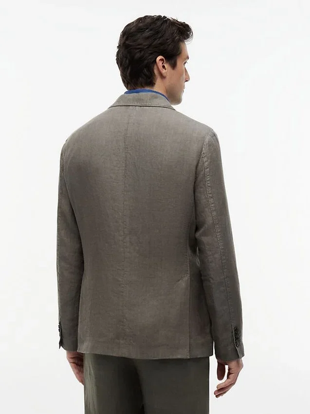 Garment-Dyed Linen Casual Blazer Garment-Dyed Linen Casual Blazer