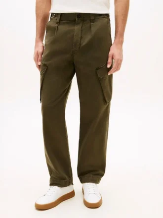 Garment-Dyed Straight Cargo Pants