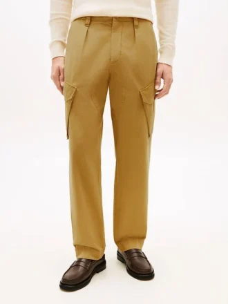 Garment-Dyed Straight Cargo Pants
