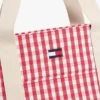 Gingham Canvas Tote Bag
