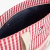Gingham Canvas Tote Bag