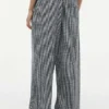 Gingham Linen-Blend Pull-On Pant Gingham Linen-Blend Pull-On Pant