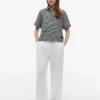 Gingham Linen-Blend Shirt Gingham Linen-Blend Shirt