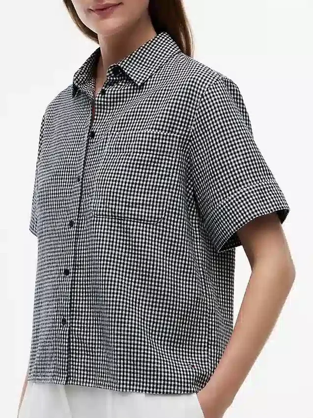 Gingham Linen-Blend Shirt Gingham Linen-Blend Shirt