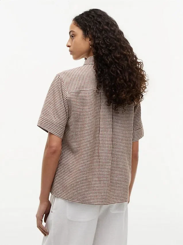 Gingham Linen-Blend Shirt Gingham Linen-Blend Shirt