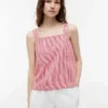 Gingham Linen-Blend Tank Top Gingham Linen-Blend Tank Top