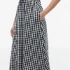 Gingham Shirred Linen-Blend Midi Dress Gingham Shirred Linen-Blend Midi Dress